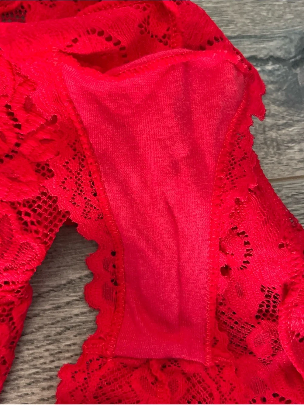 Adore Me Red Floral Lace Halter Teddy - Picture 6 of 6